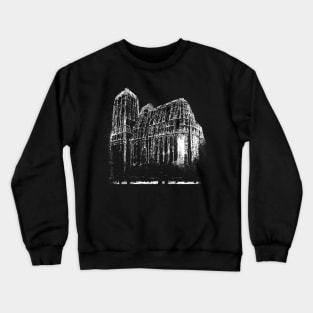 Zdzislaw Beksinski Cathedral, Dystopian Surrealism, Mysticism, Occult, Drawing, Pagan Crewneck Sweatshirt